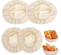 CHAOTEMAI 2 Pièces Banneton à Pain Rond de Pain Doublure Respirant 25 CM 2 Pièces Tissu de Boulanger en Lin Ovale ustensiles à Pâtisserie Accessoire Patisserie Insert pour Corbeille à Pains