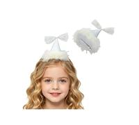 Chaoyinn Chapeaux En Forme Cône Miniature Thème Princesse Chapeaux Fête En Fourrure Pour Les Filles Accessoires Fête Et Accessoires Photo Type à plumes blanches Taille unique
