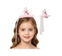 Chaoyinn Chapeaux En Forme Cône Miniature Thème Princesse Chapeaux Fête En Fourrure Pour Les Filles Accessoires Fête Et Accessoires Photo Strass roses Taille unique