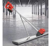 Chape électrique 6000 tr/min, outil de chape vibrante pour béton de 150 cm, niveleur de béton électrique sans fil, râteau de finition avec grattoir pour le traitement des dalles de sol en ciment