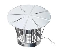 Chapeau anti pluie avec grille anti-volatile - double paroi - Raab DW 25 Optilife 180 mm