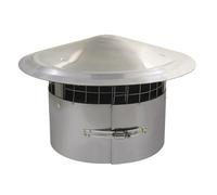 Chapeau anti pluie cheminée inox pour poele a bois pellet capuchon poele chapeau anti refoulement cheminée de ventilation grille anti oiseaux couvercle cheminee (ID 180mm)