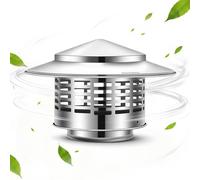 Chapeau Cheminée Anti Pluie, Inox 304, Couvercle De Cheminée Ø40/50/63/75mm | Hotte D'aération De Toit, Chapeau De Pluie Anti-Oiseaux Pour Fumisterie Poele Exterieur Tubage(63.0mm)