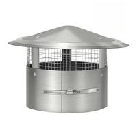 Chapeau Cheminée Capuchon de cheminée Rond réglable et renforcé, avec écran Pince for échappement, en Acier Inoxydable, 1 pièces(150mm)