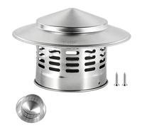 Chapeau Cheminée Grille Anti-Oiseaux, Capot Conduit Fumée Acier Inox 304 | Pluie et de Neige en Forme Parapluie, Sans Obstruction, Meilleure Ventilation pour Poele Granulés Toit Ventilation(100mm)