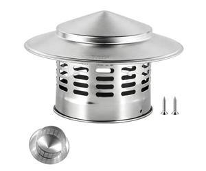 Chapeau Cheminée Grille Anti-Oiseaux, Capot Conduit Fumée Acier Inox 304 | Pluie et de Neige en Forme Parapluie, Sans Obstruction, Meilleure Ventilation pour Poele Granulés Toit Ventilation(75mm)