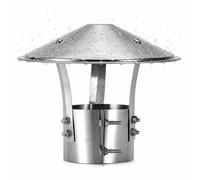 Chapeau Cheminée, Inox 304, Capot de Cheminées, Chapeau Chinois Cheminée | Couverture de Conduits de poêles, Chapeau de Pluie Rond de Toit, Anti Pluie, pour Tuyau de Fumée, Toit(150 mm/6")