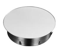 Chapeau cheminée perforé inox - diam.120 mm - prof.45 mm - argenté