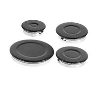 Chapeau de Brûleur de Cuisinière à Gaz Noir, Remplacement | Aluminium et Fer, Design Multifonction, Allumage Rapide, pour Plusieurs Brûleurs