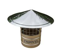 Chapeau de Cheminée 125 mm en Acier Inoxydable avec Grille Anti-Oiseaux - Capot Pare-Pluie INOX pour Conduit de Fumée, Cheminée et Ventilation - Denvel®