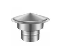 Chapeau de Cheminée Φ150 mm Chapeau de Conduit de Cheminée Base Ronde Acier inoxydable 304 Couvercle Bouchon Protection Anti-oisea