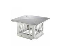 Chapeau de Cheminée 305x305 mm Chapeau de Conduit Cheminée Base Carrée Acier Inoxydable 304 Couvercle Bouchon Protection