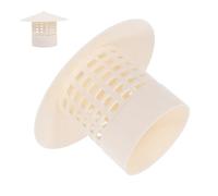 Chapeau de Cheminée 75mm en Plastique Grille Latérale Coupe-vent | Protection la Pluie, Installation sans Outil, Accessoire Portable pour Poêle à Bois, Conduit Extérieur et Chauffage
