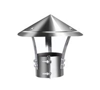 Chapeau de cheminée, 80 mm-200 mm, argenté, for tuyau de poêle - Couvercle d'extrémité de conduit d'évacuation des fumées for toiture(160mm)