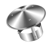 Chapeau De CheminéE Acier Inoxydable, Chapeau De CheminéE Anti Pluie, Capot De Capsulage Pour Pots De CHeminéE, ChapeaU De Toiture En Inox Rond, ChapeaU D'éVacuation De FuméE(120 mm(4.724 in))