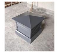 Chapeau de cheminée Anti-Pluie, Chapeau de cheminée rectangulaire en Aluminium - Coupe-Vent, Grille d'évacuation métallique, Couvercle de Conduit de 35,5 x 35,5 cm, prote