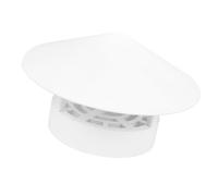 Chapeau de Cheminée Anti-pluie Rond en PVC Blanc pour Conduit Extérieur | Dessus Conique, Installation Pratique, Protège les Intempéries et Limite les Obstructions, Adapté aux Poêles