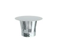 Chapeau de cheminée avec grille de protection anti-oiseaux et anti-étincelles double paroi- TEC- DW-Standard 130 mm