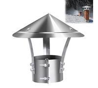 Chapeau De Cheminée,Chapeau Capot Cheminée Chapeau Conduit De Fumée Chapeau De Cheminée Pare Pluie INOX,Anti-Pluie Et Neige,pour Cheminee Ou Fumisterie Poele Exterieur Tubage,Diameter 190mm