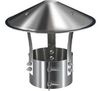 Chapeau de Cheminée, Chapeau Conduit de Fumée, Pare-Pluie Rond pour Poêle | Poêle à Bois, Sortie de Toit, Fixation à Vis, Conduit Rond, Pare-Pluie, Ventilation Ouverte(200mm)