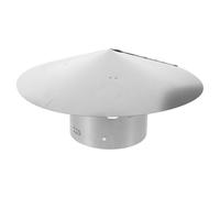 Chapeau de Cheminée Cône en Acier Inoxydable Rond, 110mm | Grille Anti-pluie, Ventilation Améliorée, pour Poêles à Bois et Sortie de Foyer, Argenté