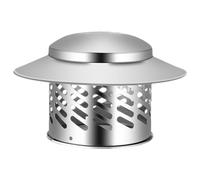 Chapeau De Cheminée Couvercle Rond Anti-Pluie D' | Capuchon de Vent pour Tuyau de Poêle et Cheminée à Bois Pour Conduit De Poêle Extérieur, Fourneau, Chauffe-eau, Poêles De
