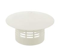 Chapeau de Cheminée de Toit Anti-pluie Rond Blanc en Plastique | Protection pour Conduits D’évacuation, Forme Conique Classique, Installation sans Outils, Adaptée aux Poêles à Bois