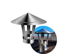 Chapeau de cheminée en acier inoxydable 304, housse de pluie à cône réglable de 1.9 à 11.8 pouces(6.6inch)