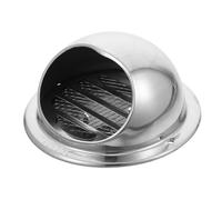 Chapeau de Cheminée en Acier Inoxydable Argenté, Rond, Diamètre 44mm | Ventilations de Sécheuse et Chaudières à Fioul, Pose Rapide, Résiste aux Intempéries, Usage Extérieur