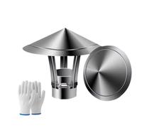 Chapeau de Cheminée Inox 201 Anti-Pluie - Extracteur de Fumée Robuste | Conçu pour Bloquer L'eau Et Optimiser Le Tirage Thermique de Votre Insert Bois Ou Poêle Salon(150mm/5.9in)