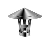 Chapeau de Cheminée Inox 304, Capot-vent Ajustable pour Tuyau de Poêle | Résistant Aux Intempéries, Large Bord Anti-pluie Débris Oiseaux, Collier Ajustable pour Conduits de Fumée(100mm/3.9in)