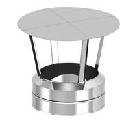 Chapeau de cheminée inox avec embout de finition - TEC-DW-STANDARD 180 mm