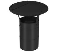 Chapeau de cheminée - KOTARBAU - ø 120 mm - Acier galvanisé peint par poudre - Noir - Résistant à la corrosion