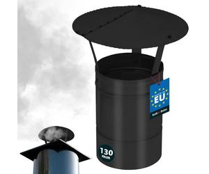 Chapeau de cheminée - KOTARBAU - Design Moderne KOTARBAU - ø130 mm - Acier galvanisé peint - Anti-pluie anti-oiseaux