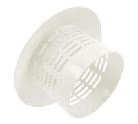 Chapeau de Cheminée Pare Pluie Extérieur en Plastique Blanc | Protection la Pluie, Forme Conique et Ronde, Usage pour Conduit, Sortie D’évacuation, Toit