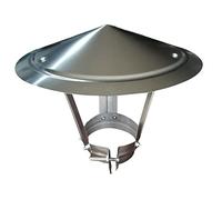 Chapeau de cheminée rond Capot de cheminée en acier inoxydable | Protection contre la pluie et la neige for tuyau de cheminée de 8 à 30 cm(28cm)