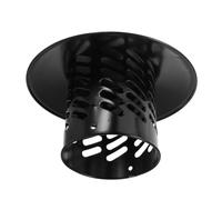 Chapeau de Cheminée Rond en Acier Inoxydable Noir pour Conduit | Protection Pluie, Neige et Feuilles, Résistant aux Intempéries, Adapté aux Poêles, Foyers Extérieurs et Tuyaux