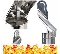 Chapeau de Cheminée Rotatif en Acier Inoxydable - Pot Pompier - Extracteur de Fumée - Pivotant Embout de Cheminée - Capot de Cheminée - Housse de Pluie - Diamètre 100 mm - Ø 100 mm