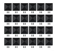 Chapeau de Poteau de Clôture en Plastique Noir pourme Pyramide avec Trous Pré-percés pour Poteaux 4x4 Pouces Protection Intempéries Extérieur Jardin(24pcs)