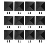 Chapeau de Poteau de Clôture en Plastique Noir pourme Pyramide avec Trous Pré-percés pour Poteaux 4x4 Pouces Protection Intempéries Extérieur Jardin(12pcs)