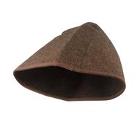 Chapeau de sauna en feutre de laine pour hammam et banane, bonnet de bain réglable pour isolation thermique et détox, couvre-chef portable pour spa vaporarium, marron