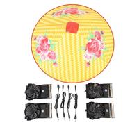 Chapeau de soleil chinois, 4 ventilateurs à énergie solaire, 3 vitesses de vent, travail à la ferme, conique, avec projecteur pour l'extérieur
