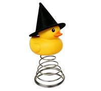 Chapeau de sorcière, ornement d ' oiseau jaune pour exposition | Base en spirale en métal, 10 X 27 Cm, décoration saisonnière pour tables de fête et étagères