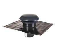 Chapeau de toiture plastique finition ardoise - Ø 125 mm - CARA - Anjos