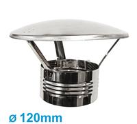 Chapeau de ventilation DA fi 120 mm en acier inoxydable 1.4301