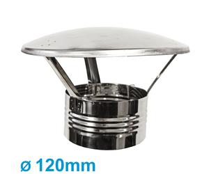 Chapeau de ventilation DA fi 120 mm en acier inoxydable 1.4301
