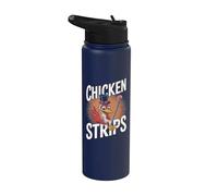 Chapeau haut-de-forme amusant en bandes de poulet Stainless Steel Insulated Water Bottle