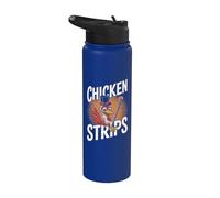 Chapeau haut-de-forme amusant en bandes de poulet Stainless Steel Insulated Water Bottle