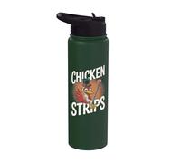 Chapeau haut-de-forme amusant en bandes de poulet Stainless Steel Insulated Water Bottle