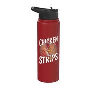 Chapeau haut-de-forme amusant en bandes de poulet Stainless Steel Insulated Water Bottle